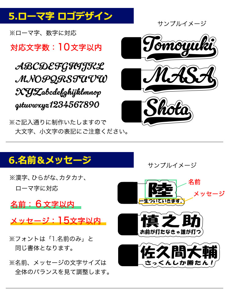 ローマ字 メッセージ入り