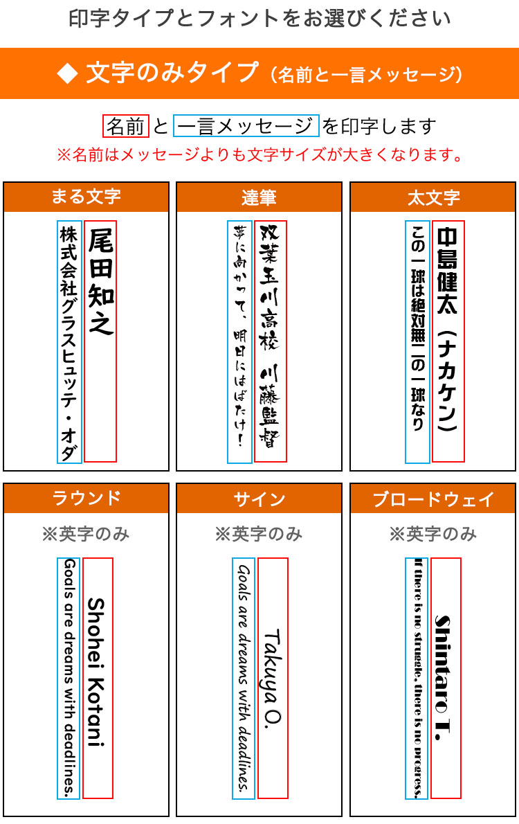 文字のみタイプ