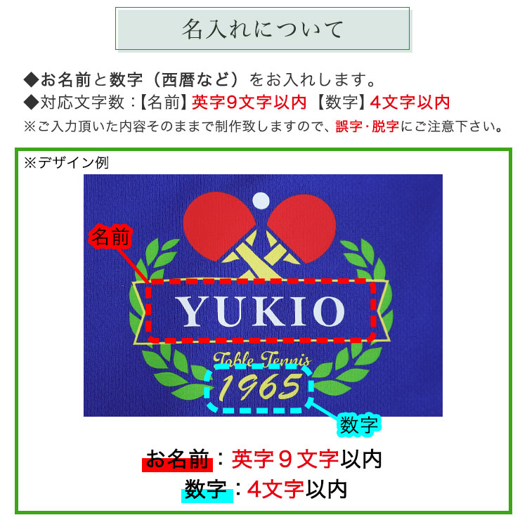 名入れについて