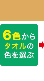 6色からタオルの色を選ぶ