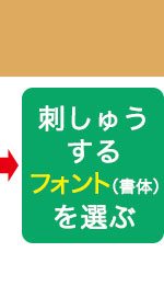 刺繍するフォント（書体）を選ぶ