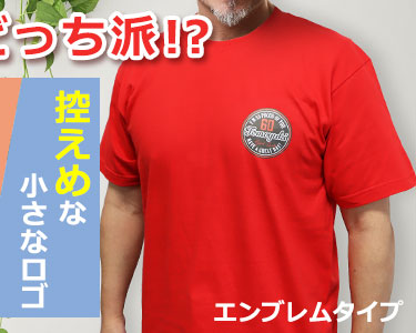 控えめな小さなロゴ「エンブレムタイプ」はこちら