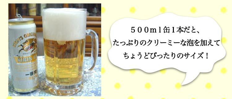 500ml缶＋たっぷり泡が入るサイズ