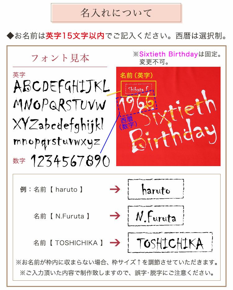 名入れについて