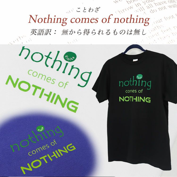 ことわざ「無から得られるものは無し」