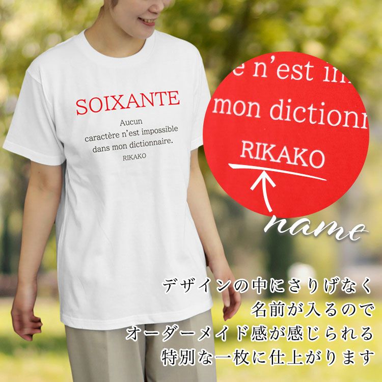 デザインの中に名前を入れます