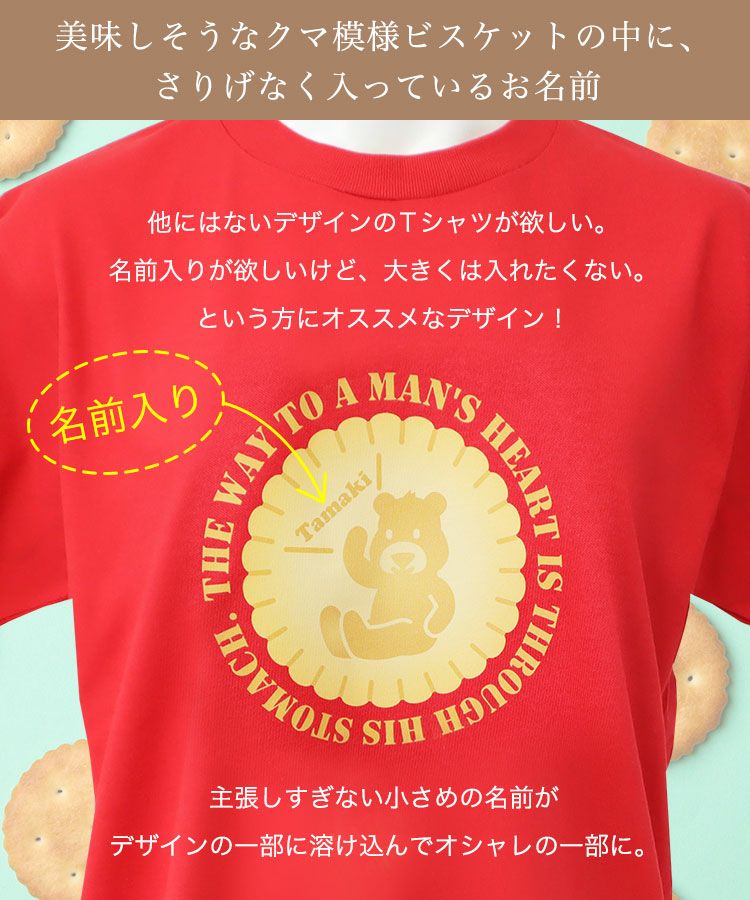 美味しそうなクマ模様のビスケット中に、さりげなく入っているお名前