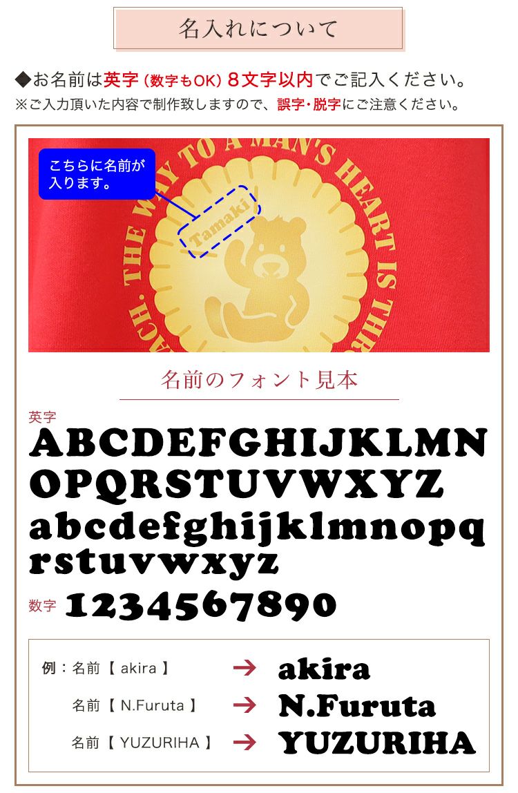 名入れについて