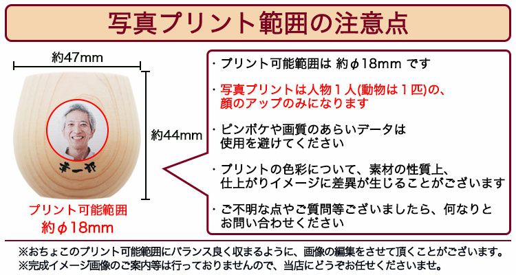 写真プリント範囲
