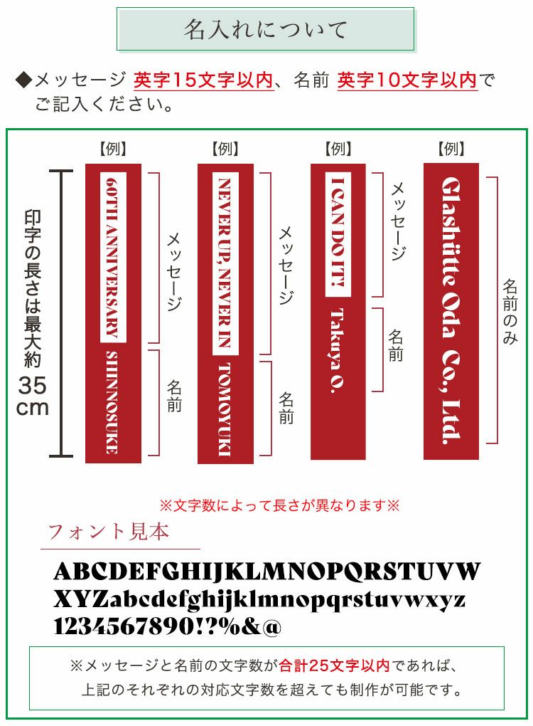 名入れについて