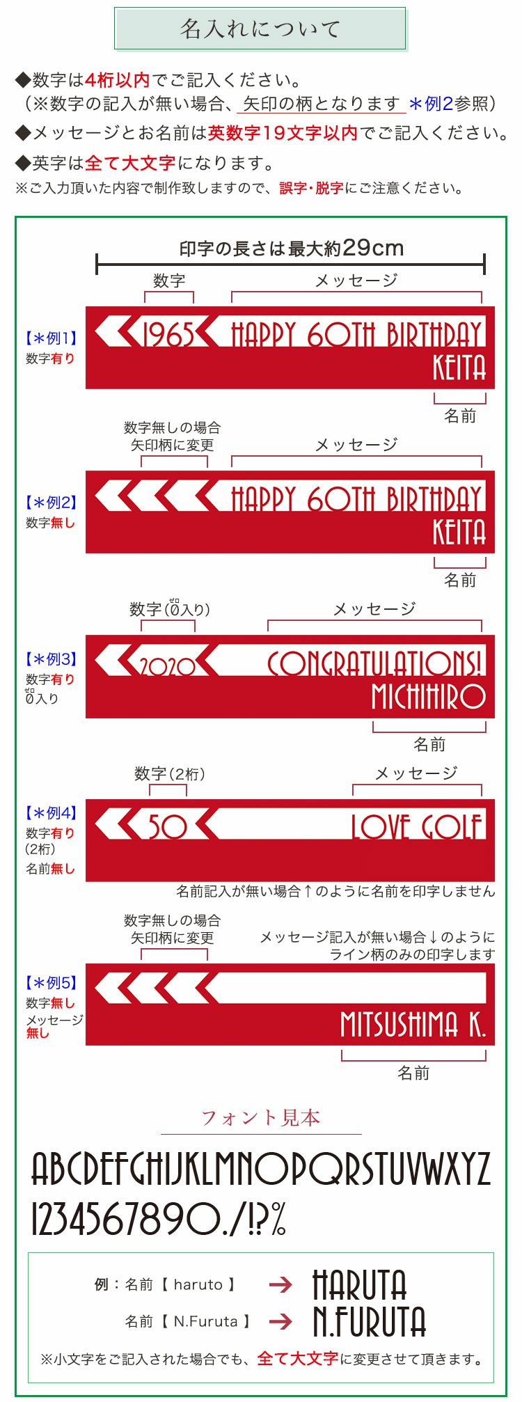 名入れについて