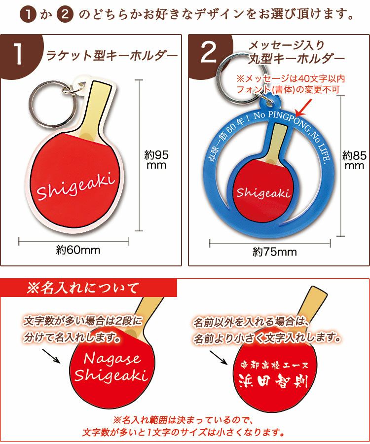 キーホルダーデザイン2種類