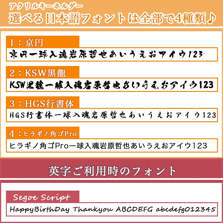 キーホルダーフォント集