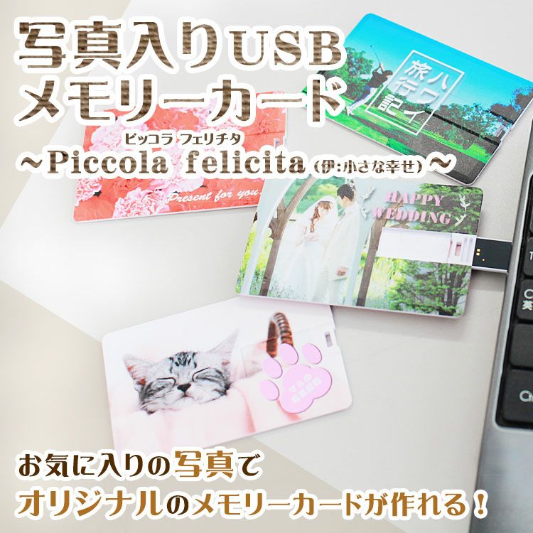写真入り USBメモリーカード 「piccola felicita」