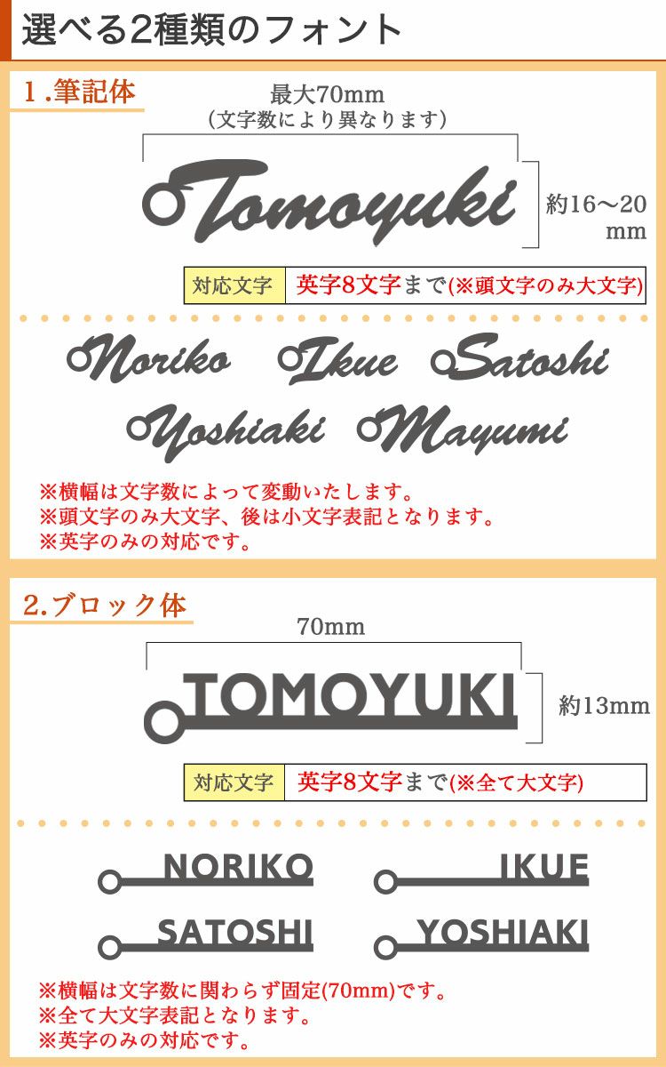 選べるフォント