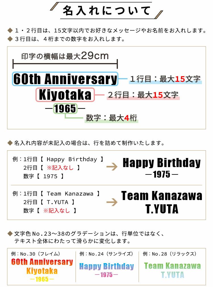 名入れについて